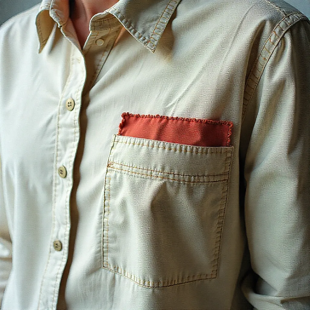 Hand stitching detail